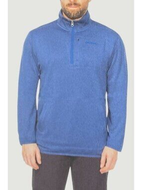 Merrell Men's Size S Blue Half-Zip  Pullover Fleece Sweatshirt H2046